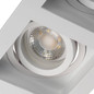 Preview: Kanlux Einbaurahmen Aret 2-flammig 2xGU10/GU5,3 Weiß Aluminium 18,5x10cm 38367