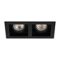 Preview: Kanlux Einbaurahmen Aret 2-flammig 2xGU10/GU5,3 Schwarz Aluminium 18,5x10cm 38368
