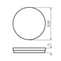 Preview: Kanlux LED Deckenleuchte Beno 12W CCT warm-/neutral-/tageslichtweiss 3000K/4000K/6500K IP65 Schwarz Ø20cm 38381