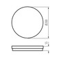 Preview: Kanlux LED Deckenleuchte Beno 20W CCT warm-/neutral-/tageslichtweiss 3000K/4000K/6500K IP65 Schwarz Ø20cm 38383