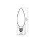 Preview: Kanlux LED Filament Kerze XLED E14 C35 7W 1055lm warmweiss 2700K 38416