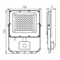 Preview: Kanlux LED Fluter Acete 50W CCT warm-/neutral-/tageslichtweiss 3000K/4000K/6500K Bewegungsmelder IP44 Grau Aluminium 38498