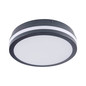 Preview: Kanlux LED Deckenleuchte Beno rund 18W einstellbar CCT warm-/neutralweiss 3000K/3500K/4000K IP65 Graphit Ø22cm 38789