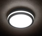 Preview: Kanlux LED Deckenleuchte Beno rund 18W einstellbar CCT warm-/neutralweiss 3000K/3500K/4000K Bewegungsmelder IP65 Graphit Ø22cm 38790