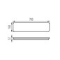 Preview: Kanlux LED Langfeldleuchte Lincea 24W einstellbar CCT warm-/neutral-/tageslichtweiss 3000K/4000K/6500K Weiß Stahl 70x17cm 38795