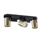 Preview: Kanlux Deckenstrahler Laurin 3-flammig 3xGU10 Schwarz Gold Aluminium 33,5cm 38962