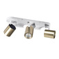 Preview: Kanlux Deckenstrahler Laurin 3-flammig 3xGU10 Weiß Gold Aluminium 33,5cm 38966