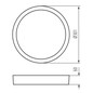Preview: Kanlux LED Deckenleuchte Daber 20W einstellbar CCT warm-/neutralweiss 3000K/3500K/4000K IP66 Weiß Ø30cm 39024