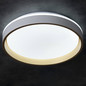 Preview: Kanlux LED Deckenleuchte Soln 25W CCT warm-/tageslichtweiss 2700-6500K 90Ra dimmbar Fernbedienung Weiß Gold Metall Ø38cm 39110