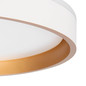 Preview: Kanlux LED Deckenleuchte Soln 25W CCT warm-/tageslichtweiss 2700-6500K 90Ra dimmbar Fernbedienung Weiß Gold Metall Ø38cm 39110