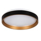 Preview: Kanlux LED Deckenleuchte Soln 25W CCT warm-/tageslichtweiss 2700-6500K 90Ra dimmbar Fernbedienung Schwarz Gold Metall Ø38cm 39111