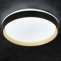 Preview: Kanlux LED Deckenleuchte Soln 25W CCT warm-/tageslichtweiss 2700-6500K 90Ra dimmbar Fernbedienung Schwarz Gold Metall Ø38cm 39111