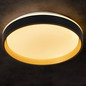 Preview: Kanlux LED Deckenleuchte Soln 25W CCT warm-/tageslichtweiss 2700-6500K 90Ra dimmbar Fernbedienung Schwarz Gold Metall Ø38cm 39111