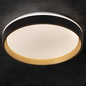 Preview: Kanlux LED Deckenleuchte Soln 25W CCT warm-/tageslichtweiss 2700-6500K 90Ra dimmbar Fernbedienung Schwarz Gold Metall Ø38cm 39111