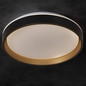 Preview: Kanlux LED Deckenleuchte Soln 25W CCT warm-/tageslichtweiss 2700-6500K 90Ra dimmbar Fernbedienung Schwarz Gold Metall Ø38cm 39111