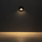 Preview: Kanlux LED Wandeinbauleuchte Exin 2,5W warmweiss 3000K Bewegungsmelder IP65 Schwarz Aluminium Ø8cm 39124