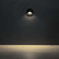 Preview: Kanlux LED Wandeinbauleuchte Exin 2,5W neutralweiss 4000K IP65 Schwarz Aluminium Ø8cm 39133