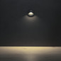 Preview: Kanlux LED Wandeinbauleuchte Exin 2,5W neutralweiss 4000K Bewegungsmelder IP65 Grau Aluminium Ø8cm 39137