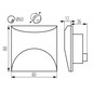 Preview: Kanlux LED Wandeinbauleuchte Exin 2,5W neutralweiss 4000K IP65 Schwarz Aluminium 39139