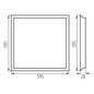Preview: Kanlux LED Panel Blingo 40W neutralweiss 4000K 90Ra UGR19 Weiß Stahl 59,5x59,5cm 39170