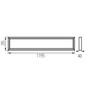 Preview: Kanlux LED Panel Aufbau Blingo 34W neutralweiss 4000K 90Ra UGR19 Weiß Stahl 119,5x29,5cm 39173
