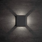Preview: Kanlux LED Außenwandleuchte Refazi flach 6W neutralweiss 4000K IP54 Graphit 39181