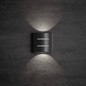 Preview: Kanlux LED Außenwandleuchte Refazi halbrund 6W neutralweiss 4000K IP54 Graphit 39184