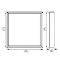 Preview: Kanlux LED Panel Aufbau Blingo 40W CCT warm-/neutral-/tageslichtweiss 3000K/4000K/6500K 90Ra UGR19 Weiß Stahl 59,5x59,5cm 39231