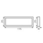 Preview: Kanlux LED Panel Aufbau Blingo 40W CCT warm-/neutral-/tageslichtweiss 3000K/4000K/6500K 90Ra UGR19 Weiß Stahl 119,5x29,5cm 39233