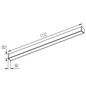 Preview: Kanlux LED Langfeldleuchte Arborea 23W warmweiss 3000K opal Holzoptik braun Stahl 114cm 39472