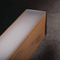 Preview: Kanlux LED Langfeldleuchte Arborea 24W warmweiss 3000K Raster Holzoptik golden Stahl 114cm 39478