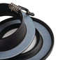 Preview: Kanlux Einbaurahmen Talu GU10/GU5,3 IP44 Schwarz Aluminium Ø8cm 39541