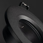 Preview: Kanlux Einbaurahmen Talu GU10/GU5,3 IP44 Schwarz Aluminium Ø8cm 39541