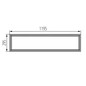 Preview: Kanlux Einbaurahmen für LED Panel Sky-V 30x120cm Schwarz Stahl 39757