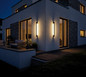 Preview: Kanlux LED Außenwandleuchte Yalte 8,5W CCT warm-/neutral-/tageslichtweiss 3000K/4000K/6500K IP54 Doppelmontage Schwarz Aluminium 93cm 45872