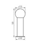 Preview: Kanlux Wegeleuchte Stono E27 IP65 Anthrazit Aluminium 50cm 46083