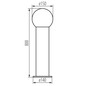 Preview: Kanlux Wegeleuchte Stono E27 IP65 Anthrazit Aluminium 80cm 46085