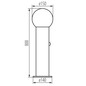 Preview: Kanlux Wegeleuchte Stono E27 Bewegungsmelder IP65 Anthrazit Aluminium 80cm 46086