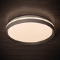 Preview: Kanlux LED Deckenleuchte Lixan 47W CCT warm-/tageslichtweiss 3000-6500K dimmbar Fernbedienung Weiß Silber Ø38,5cm 46280