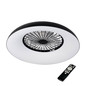 Preview: Kanlux LED Deckenleuchte mit Ventilator Plave 48W RGB + CCT 3000-6500K Fernbedienung Schwarz Ø60cm 46371