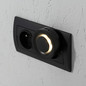 Preview: Kanlux LED Nachtlicht Ribi 0,3W warmweiss 2700K Bewegungsmelder Schwarz Ø6cm 46381