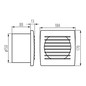 Preview: Kanlux Rohrlüfter Cyklon Ø150mm mit Nachlauf-Timer IPX4 Weiß 70948