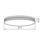 Preview: Kanlux LED Deckenleuchte Exate 38W CCT warm-/neutral-/tageslichtweiss 3000K/4000K/6500K Weiß Metall Ø47cm 90220