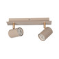 Preview: Kanlux Deckenstrahler Evalo 2-flammig 2xGU10 Beige Aluminium 90781