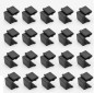 Preview: 20x SOIXX Keystone Modul Blindabdeckung Abdeckung Datenbuchse Netzwerk Schwarz