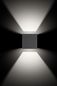 Preview: LCD Wandleuchte LED Graphit 2x6W Warmweiss IP54 12x12x12cm 5080