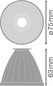 Preview: Ledvance Tracklight Spot Reflector D85 Fl LED Schienenstrahler