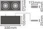 Preview: Ledvance Spot Multi 2X30w Warmweiss Fl/Bk LED Einbauleuchte