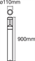 Preview: Ledvance Endura Style Lantern Modern 900 12W LED Wegeleuchte Poller