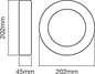 Preview: Ledvance Endura Style Ring schwarz 13W Runde LED Wandleuchte IP44 wasserdicht